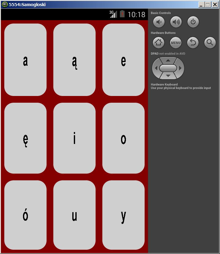 aplikacja do nauki samogłosek i liter na tablet z Androidem gry logopedyczne
